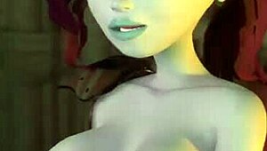 Busty elf dominates man and claims his cock as reward in 3d animation