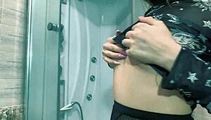 Why does this Russian beauty in underwear suck that huge barrel so erotically?