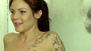 autsches as katie makes a dildo deal and gets it deep in her ass.