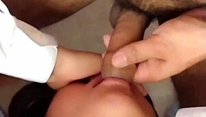 young latina student sucks me off until i cum in her mouth