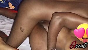 Ebony Couple Shares Intimate Moments In Passionate Bedroom Encounter After Dark