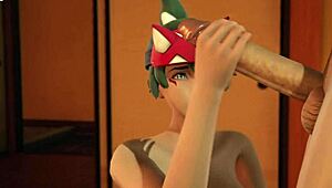 Overwatch xxx parody - kiriko got fucked hard in anime hentai