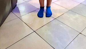 This teen girl pisses in public spots for an outdoor fetish compilation