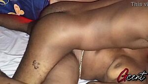 Ebony Couple Shares Intimate Moments In Passionate Bedroom Encounter After Dark