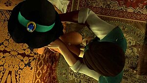 Flynn fucks Jasmine in standing sex, he says in the parody