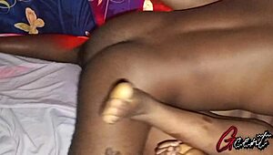 Ebony Couple Shares Intimate Moments In Passionate Bedroom Encounter After Dark