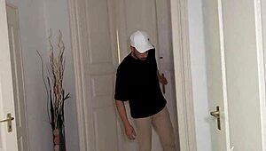 Married woman has sex with the handyman while her husband is away