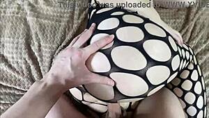 Step Sister Clamps Nipples, Bent Over for Big Cock Doggy Fuck