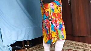 Twerking Big White Ass in Sissy Crossdresser Amateur Show