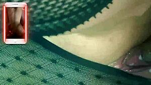 Why does this Russian beauty in underwear suck that huge barrel so erotically?