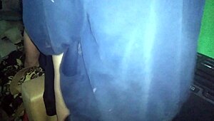 I pull her thong aside and fuck her on the kitchen couch