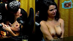 O Ruan Kisses Natasha Naturista Hard by the Sea While Husband Watches.