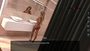 Alex Watching Jena Bathing In Indian Shower Scene