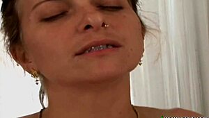 Lesbian mature milf licks big tits in steamy shower with raw mommy action