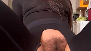 she sucks bodybuilder's cock in heels and pantyhose before creampie