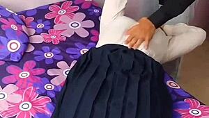 young latina student sucks me off until i cum in her mouth