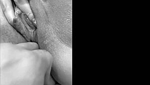 petite girl inserts big cock for orgasm pleasure