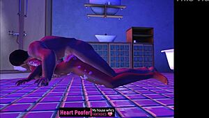 Dragged from Shower and Taken on Bathroom Floor