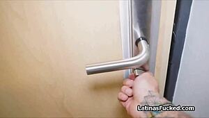 Oil that Latina booty and fuck it properly in the kitchen