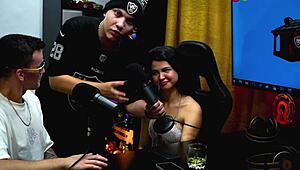 O Ruan Kisses Natasha Naturista Hard by the Sea While Husband Watches.