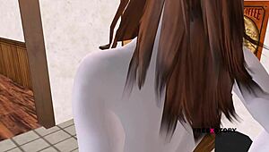 i'm watching this cute teen 18+ girl in 3d anime hentai giving sexy posses, it's so hot.