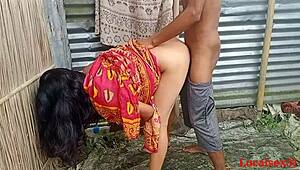 bengali bhabi fuck with a red clower saree with husband official video by localsex31
