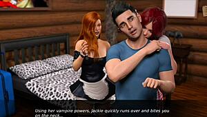 Dusklight Manor 142: Redhead MILF with Big Tits Fucked Missionary by Monster Cock in Hentai Game