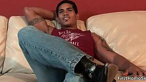 Hot Gay Dude Strips And Wanks