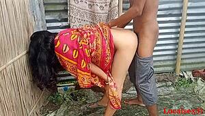 bengali bhabi fuck with a red clower saree with husband official video by localsex31