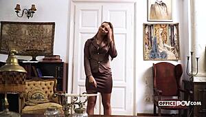 ornella morgan goes for JOB INTERVIEW and gets POV blowjob