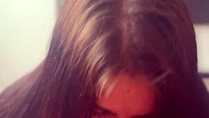 she sucks bodybuilder's cock in heels and pantyhose before creampie