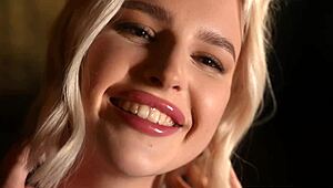 Blonde Bombshell Eliz Rides Cowgirl With Tattoo And Lingerie