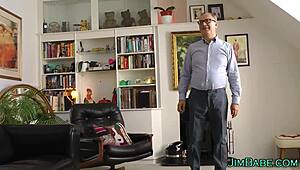 Brit Teen Gets Cum Sprayed in Stockings