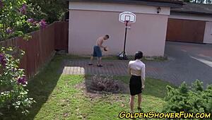 Actionpissing 61 brings intense golden shower and outdoor oral action