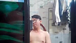 vietnamese gay top with tattoos sucks big monster cock bareback 😏