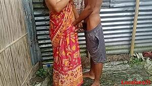 bengali bhabi fuck with a red clower saree with husband official video by localsex31