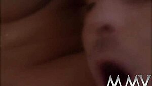 Chesty babe casually rides a large dick, getting a facial.