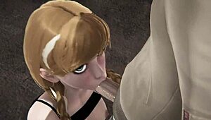 3D animated Disney princess gets hot and steamy in this hentai video