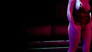 Thicc anime girl strips and fucks in VR