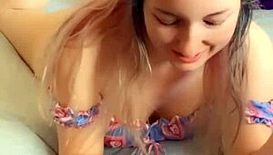 just sucking on a dildo while playing with my wet pussy