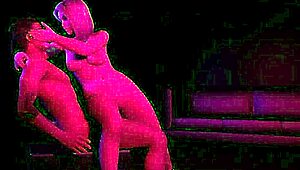 Thicc anime girl strips and fucks in VR