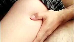 Real students banging a tasty brunette after school in homemade clip!