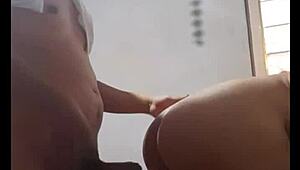 naughty lover has casual sex in kitchen