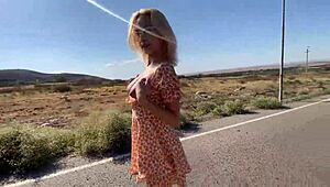 First time getting naughty in the mountain air with a petite babe