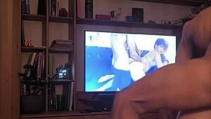 In this homemade scene, he fists and fucks the bent-over guy