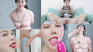 bisexual slave endures rough bondage and vibrator orgasm
