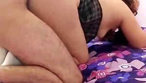 Real students banging a tasty brunette after school in homemade clip!