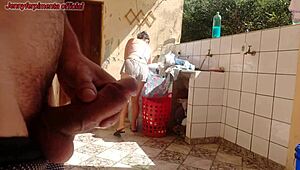 got horny watching stepdaughter's luscious pussy in shorts 😍