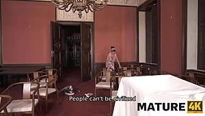 Mature4K Kinky Cleaner Granny Gets Naughty with European Brunette Lady