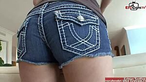 Slim Brunette Teen Seduced By Big Cock For Facial